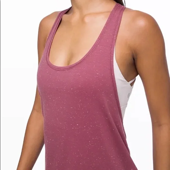 Lululemon Tied In Energy 2-in-1 Pink Tank RETIRED Size 8 - Picture 2 of 9